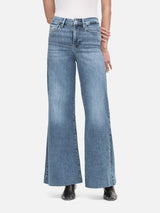Le Palazzo Crop Raw Fray Jean - Daphne Blue-FRAME-Over the Rainbow