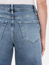 Le Palazzo Crop Raw Fray Jean - Daphne Blue-FRAME-Over the Rainbow