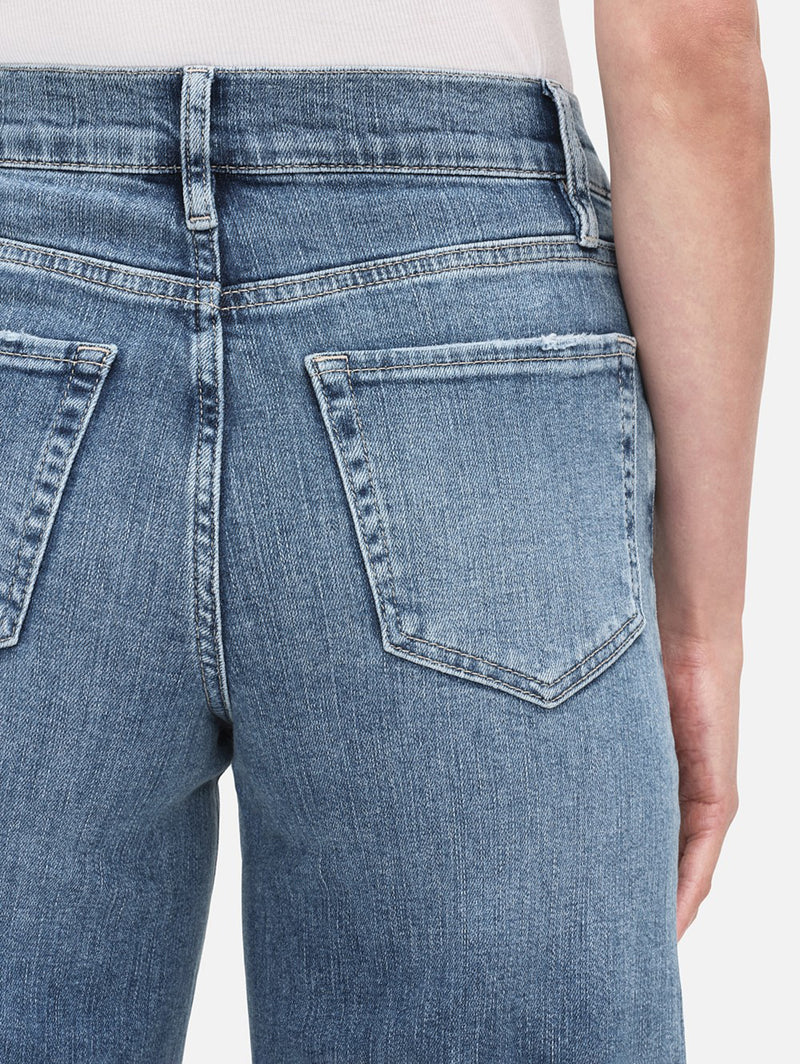 Le Palazzo Crop Raw Fray Jean - Daphne Blue-FRAME-Over the Rainbow