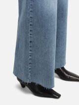 Le Palazzo Crop Raw Fray Jean - Daphne Blue-FRAME-Over the Rainbow
