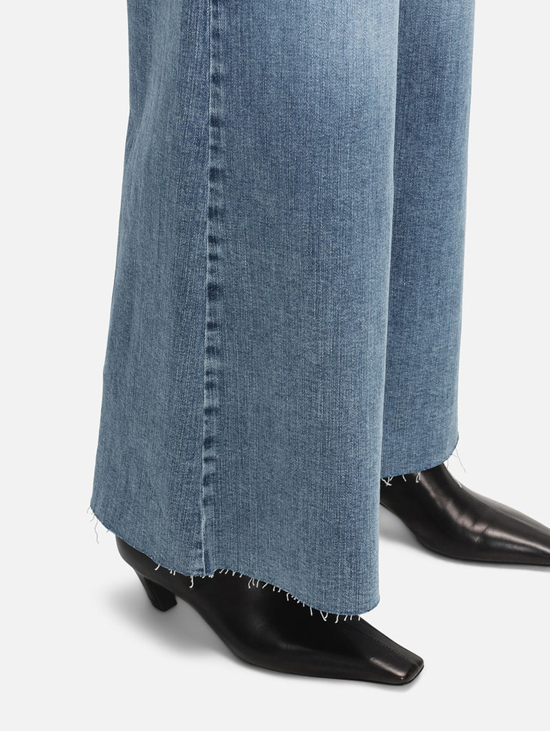 Le Palazzo Crop Raw Fray Jean - Daphne Blue-FRAME-Over the Rainbow
