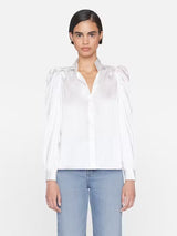 Long Sleeve Gillian Shirt - Off White-FRAME-Over the Rainbow