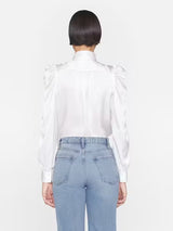 Long Sleeve Gillian Shirt - Off White-FRAME-Over the Rainbow