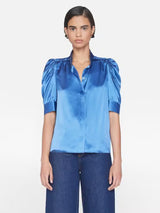 Gillian Shirt - Slate Blue-FRAME-Over the Rainbow
