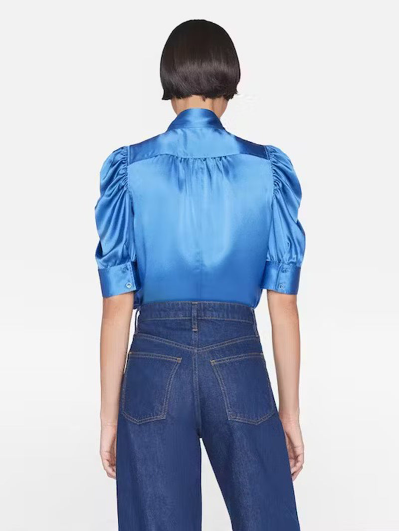 Gillian Shirt - Slate Blue-FRAME-Over the Rainbow