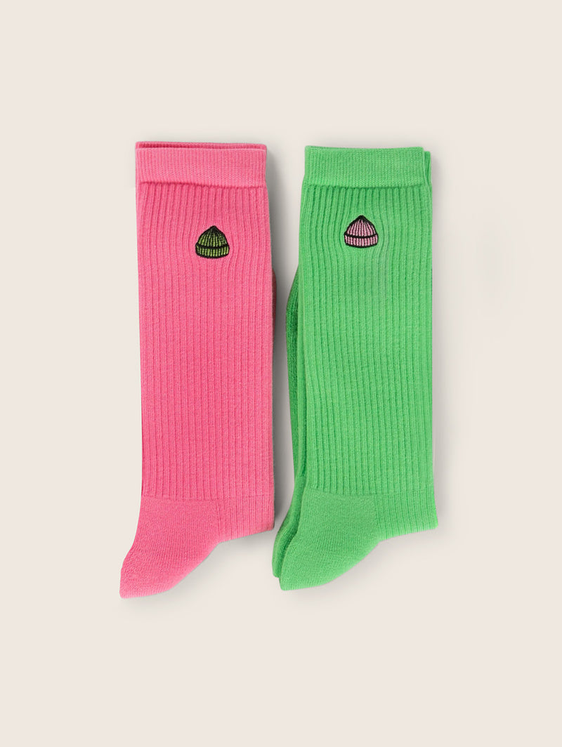 2 Pack Socks - Pink Jade-LE BONNET-Over the Rainbow