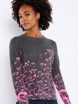 Love Spiral Crew Sweater - Shale-LISA TODD-Over the Rainbow