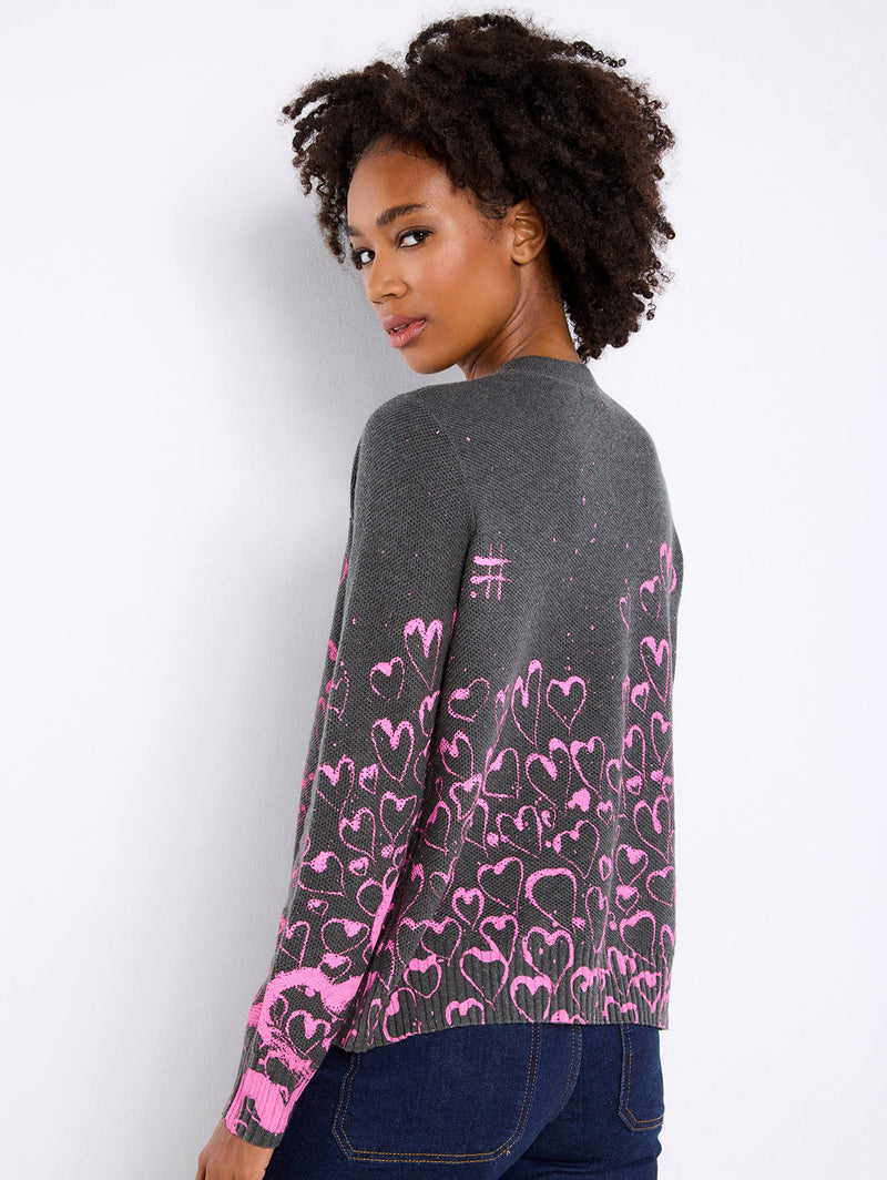 Love Spiral Crew Sweater - Shale-LISA TODD-Over the Rainbow