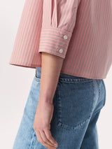 Lucia Stripe Poplin Shirt - Bleach Stripe
