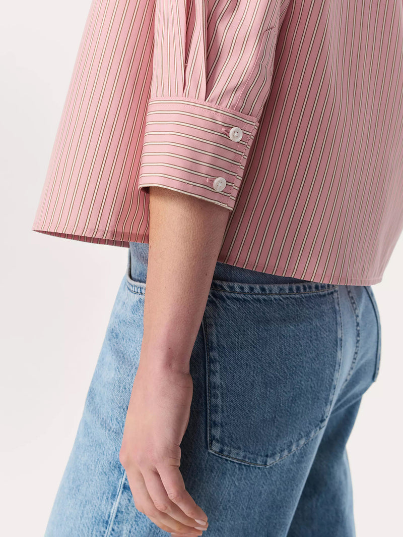 Lucia Stripe Poplin Shirt - Bleach Stripe