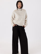Macy Mock Neck Sweater - Oat-LYLA+LUXE-Over the Rainbow