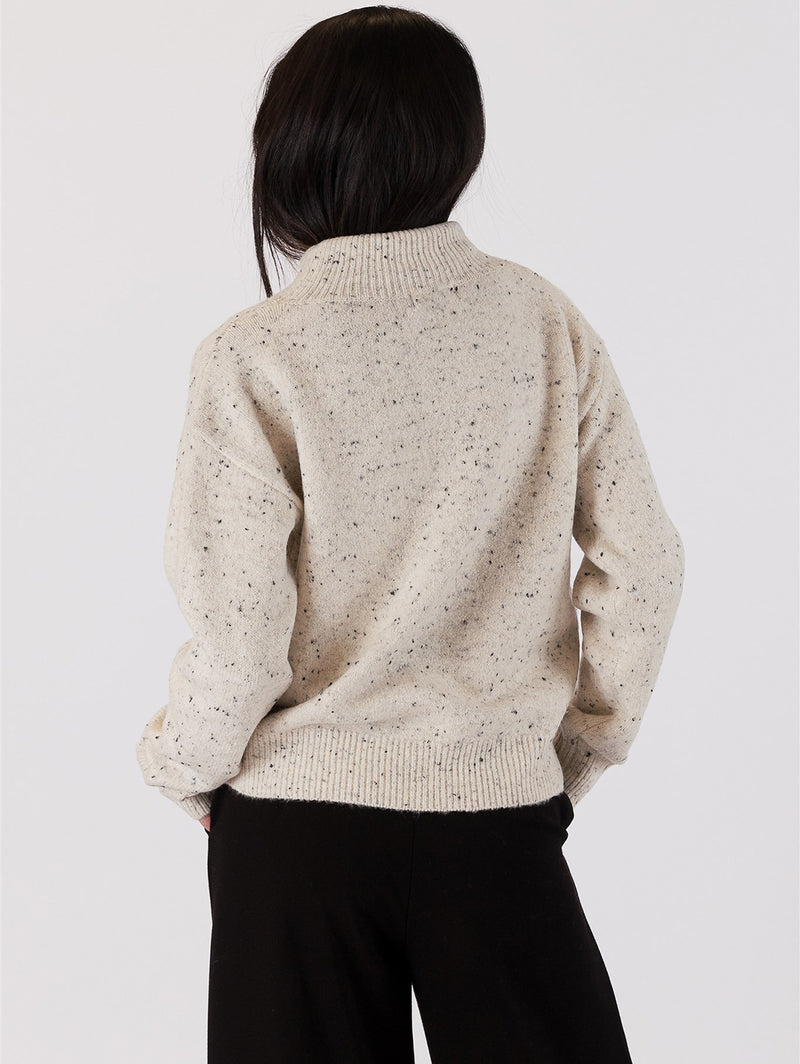 Macy Mock Neck Sweater - Oat-LYLA+LUXE-Over the Rainbow