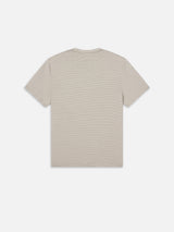 Jacquard Stripe Tee - White/Navy