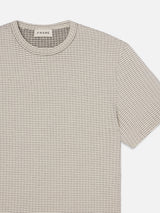 Jacquard Stripe Tee - White/Navy