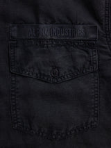 Short Sleeve Washed Fatigue Shirt - Black-ALPHA INDUSTRIES-Over the Rainbow