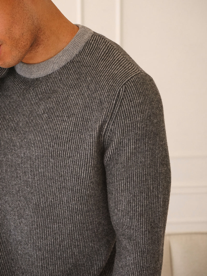 Stanley Crewneck Sweater - Grey-Benson-Over the Rainbow