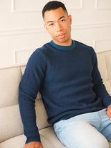 Stanley Crewneck Sweater - Navy Teal-Benson-Over the Rainbow