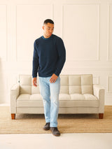 Stanley Crewneck Sweater - Navy Teal-Benson-Over the Rainbow