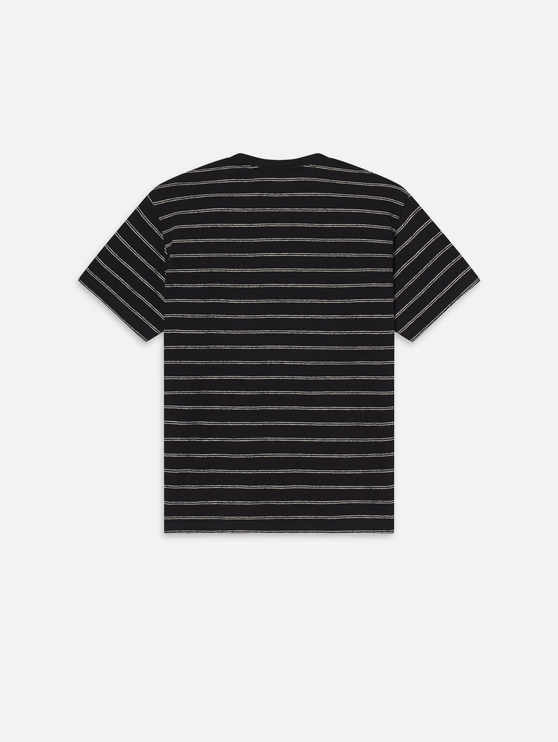 Short Sleeve Striped Tee - Black/Natural-FRAME-Over the Rainbow