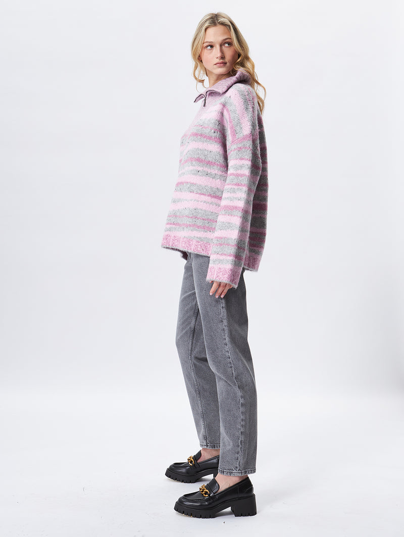 Murphy Zip Sweater - Incense-John + Jenn-Over the Rainbow