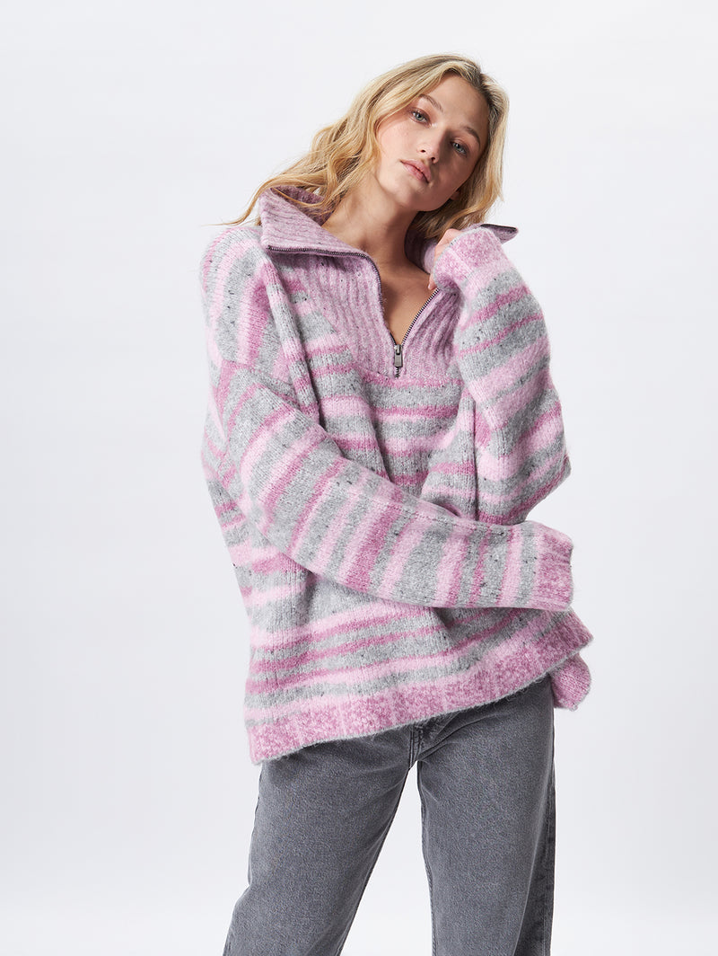 Murphy Zip Sweater - Incense-John + Jenn-Over the Rainbow