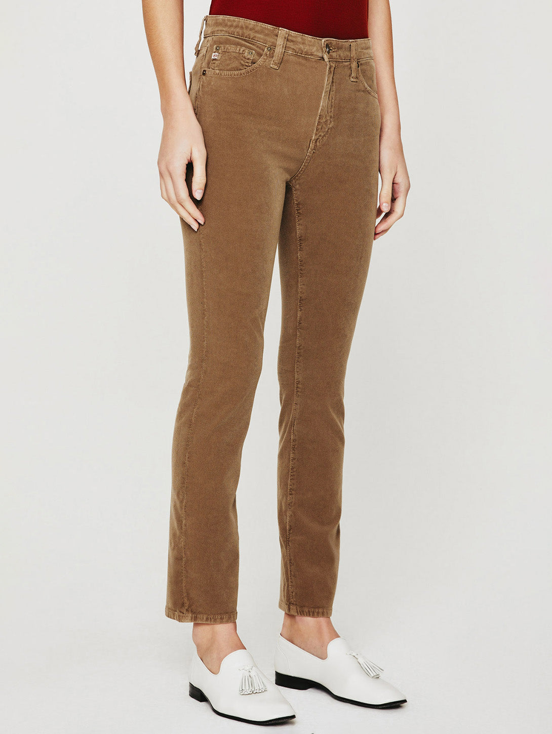 Mari Mid Rise Corduroy Pant-AG Jeans-Over the Rainbow
