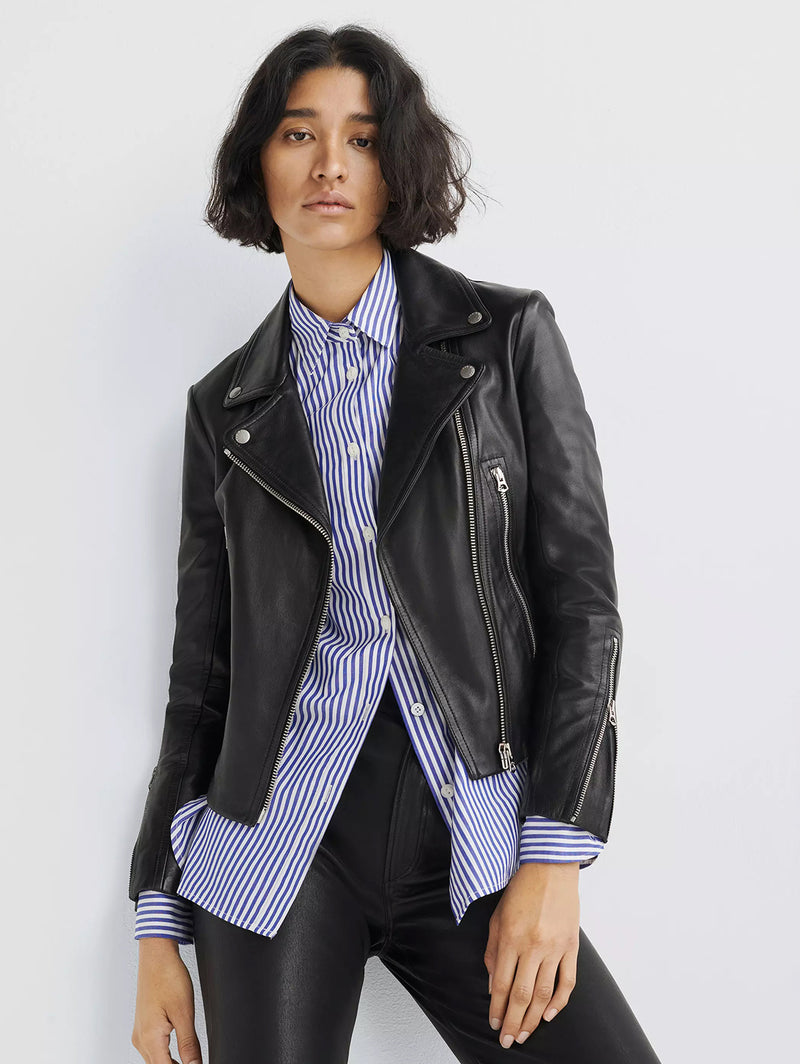 Maxine Shirt - Blue Stripe-RAG + BONE-Over the Rainbow