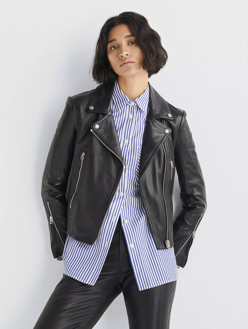 Maxine Shirt - Blue Stripe-RAG + BONE-Over the Rainbow