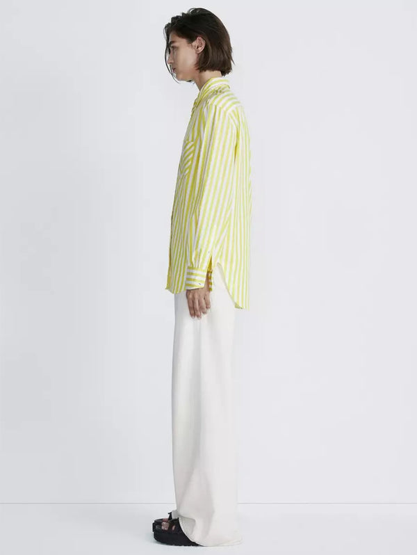 Maxine Shirt - Fresh Lime Stripe-RAG + BONE-Over the Rainbow