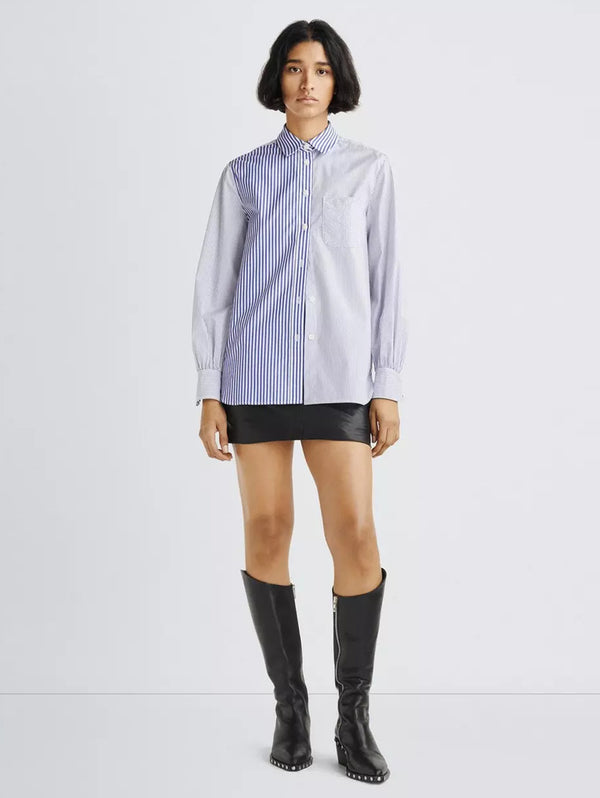 Maxine Shirt - Blue Multi-RAG + BONE-Over the Rainbow