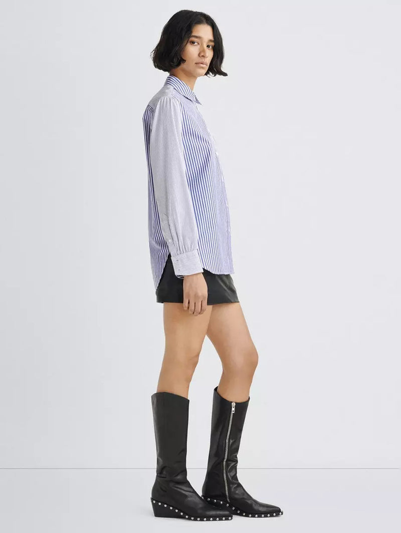 Maxine Shirt - Blue Multi-RAG + BONE-Over the Rainbow
