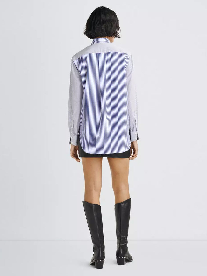 Maxine Shirt - Blue Multi-RAG + BONE-Over the Rainbow