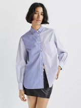 Maxine Shirt - Blue Multi-RAG + BONE-Over the Rainbow