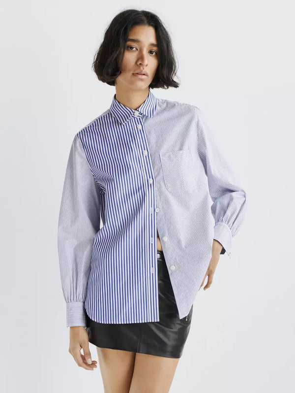 Maxine Shirt - Blue Multi-RAG + BONE-Over the Rainbow