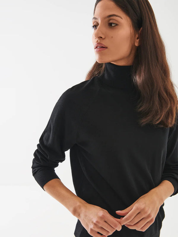 Merino Turtleneck Sweater - Black-Patrick Assaraf-Over the Rainbow
