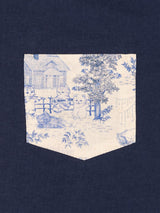 Pocket Tee Linen Cats – Navy
