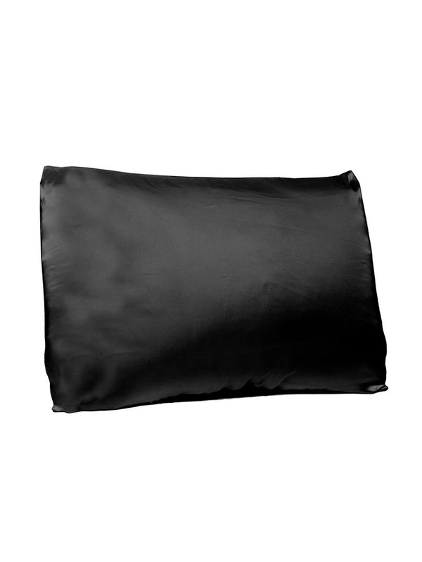 Dual-Sided Silk and Bamboo Pillowcase - Black-BELLA-Over the Rainbow