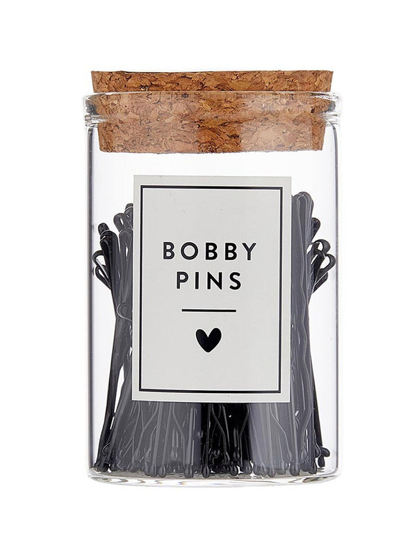 Bobby Pin Jar - Black-BELLA-Over the Rainbow