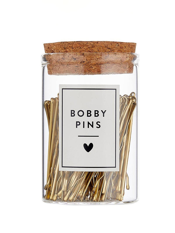 Bobby Pin Jar - Gold-BELLA-Over the Rainbow