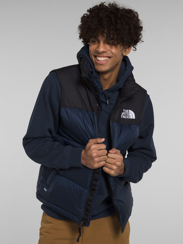 1996 Retro Nuptse Vest - Summit Navy-The North Face-Over the Rainbow