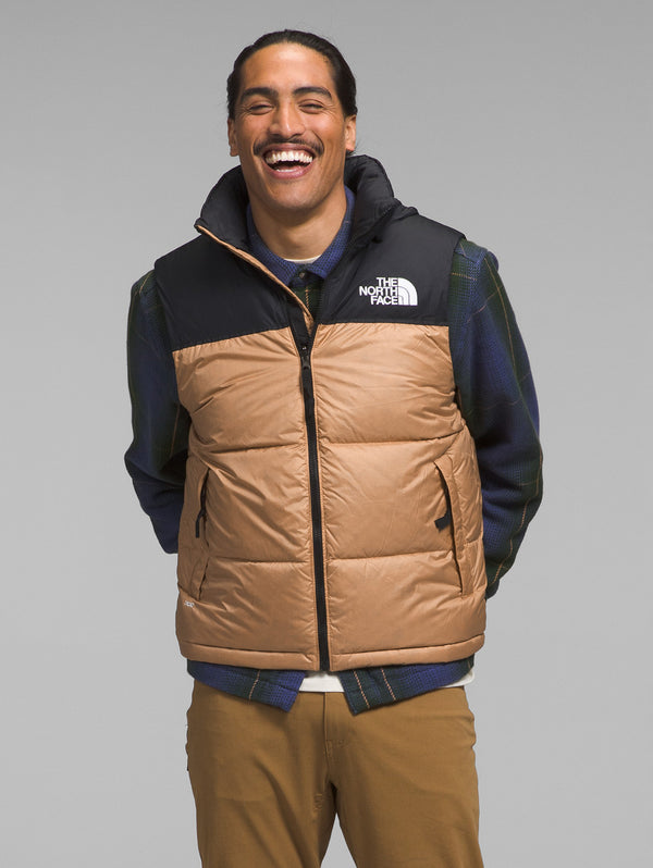 1996 Retro Nuptse Vest - Almond Butter-The North Face-Over the Rainbow