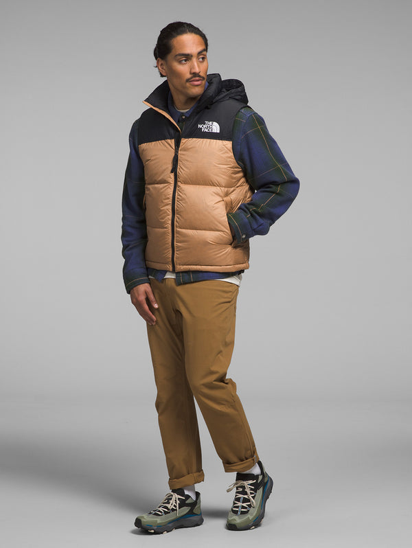 1996 Retro Nuptse Vest - Almond Butter-The North Face-Over the Rainbow