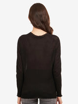 Distressed Crew Sweater-AUTUMN CASHMERE-Over the Rainbow