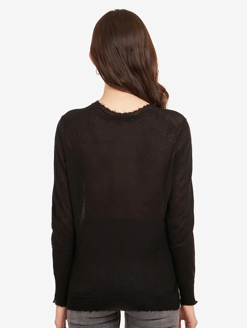Distressed Crew Sweater-AUTUMN CASHMERE-Over the Rainbow