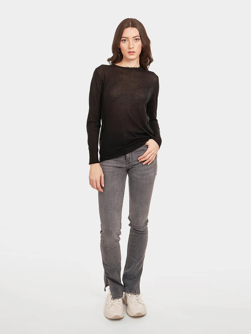 Distressed Crew Sweater-AUTUMN CASHMERE-Over the Rainbow