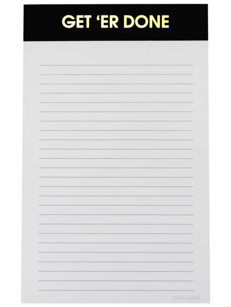 Get Er Done Notepad-CHEZ GAGNE LETTERPRESS-Over the Rainbow