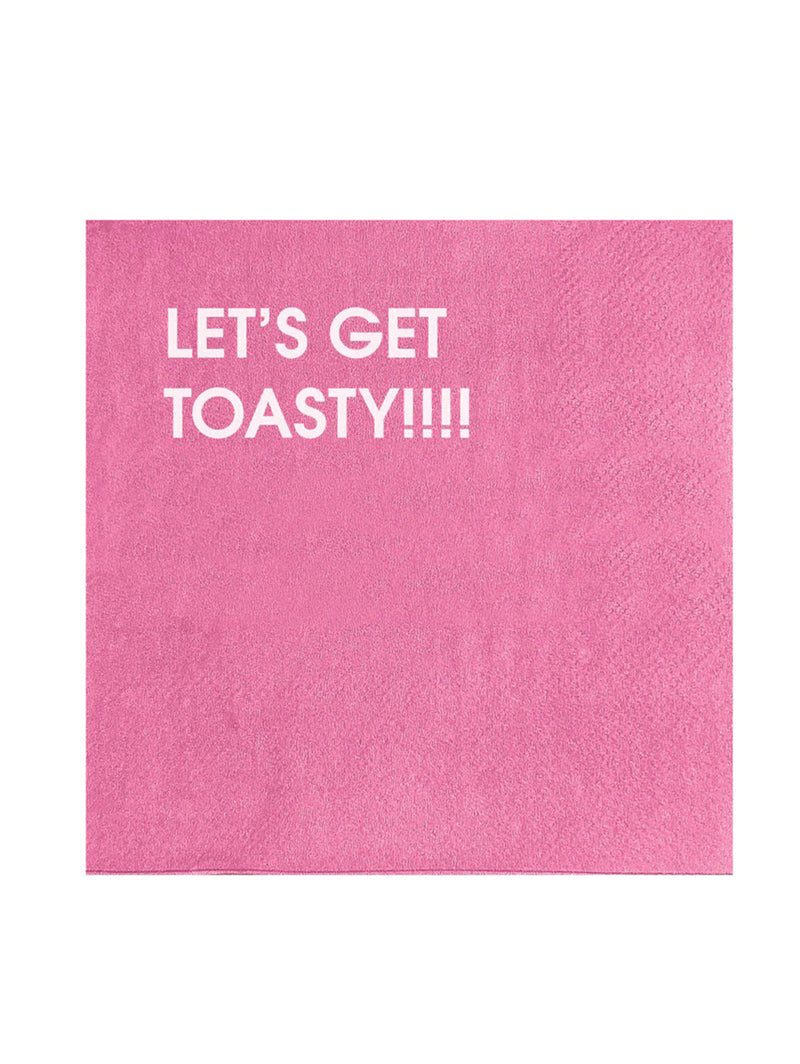 Let's Get Toasty Cocktail Napkin-CHEZ GAGNE LETTERPRESS-Over the Rainbow