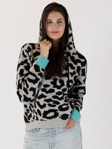 Nyla Leopard Hoodie Sweater - Grey-LYLA+LUXE-Over the Rainbow