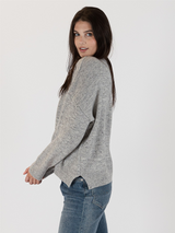 Fleck V-Neck Sweater - Ocean-LYLA+LUXE-Over the Rainbow