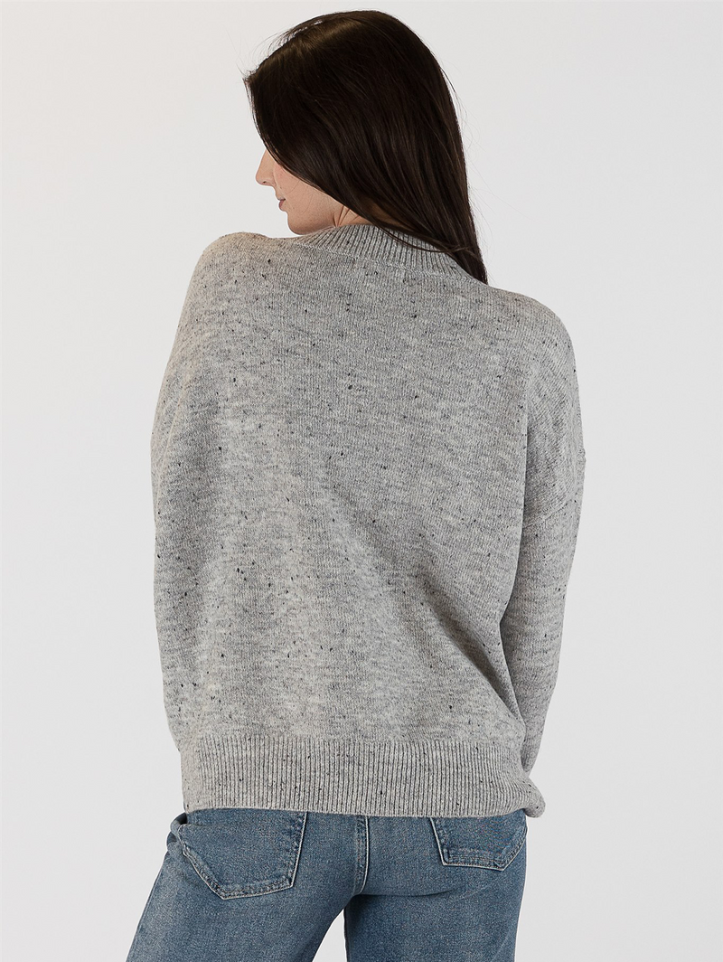 Fleck V-Neck Sweater - Ocean-LYLA+LUXE-Over the Rainbow